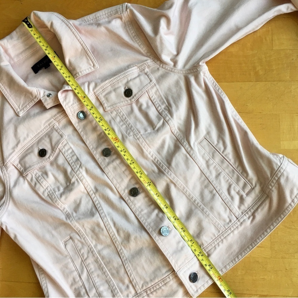 Talbots Jean Jacket, Cotton, Lightweight, Pastel Pink, Size L - Picture 12 of 17
